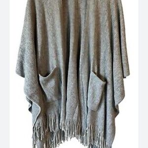 STEVE MADDEN Gray Fringe Women's Sweater